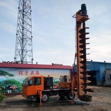 出售6米12米农用地基打桩机 车载轮式式液压长螺旋钻机