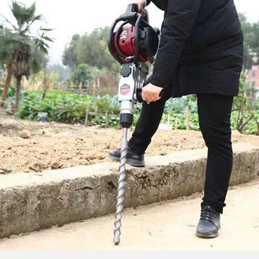 立安小型汽油凿岩机大功率冲击钻钻头破损机 破石钻孔机