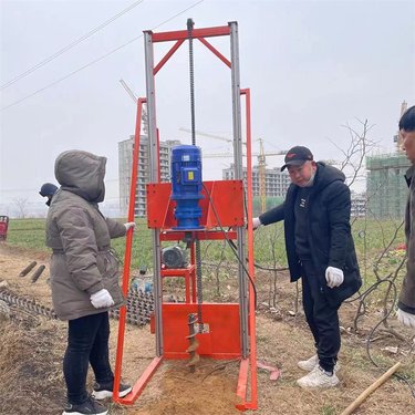 小型防汛钻孔机 山坡加固螺旋钻引孔钻机室内楼房地基注浆打洞机器