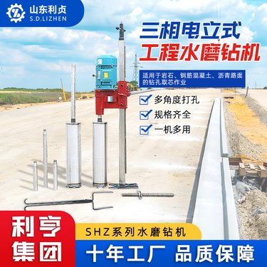 小型立式水磨钻机 利贞多角度钻孔取芯设备 SHZ-L三相电取岩心钻机
