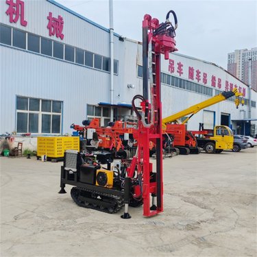 家庭螺旋桩光伏打桩机 履带式农场围栏液压钻机 小型多功能地钉钻机