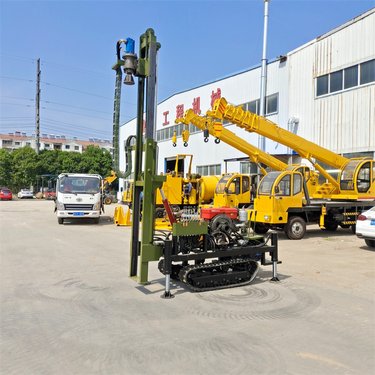 液压光伏地钉钻机 打孔取芯钻孔机 履带打桩机
